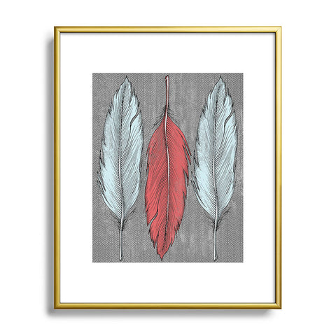 Wesley Bird Feathered Metal Framed Art Print