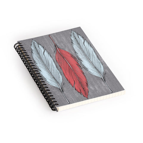 Wesley Bird Feathered Spiral Notebook