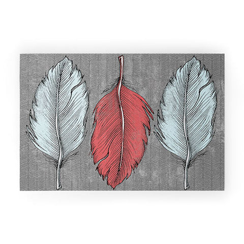 Wesley Bird Feathered Welcome Mat