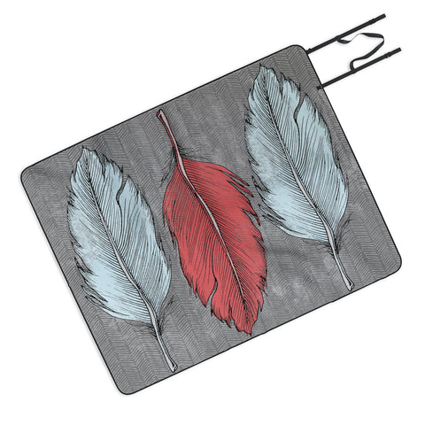 Wesley Bird Feathered Picnic Blanket