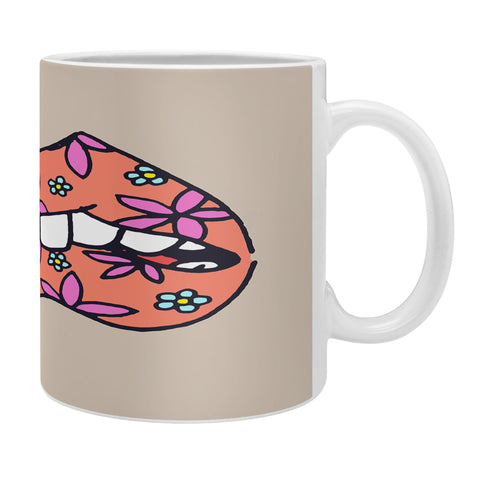 Wesley Bird Floral Lips Coffee Mug