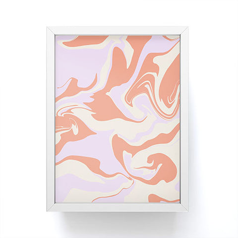 Wesley Bird Hypnotic Camo Peach Framed Mini Art Print