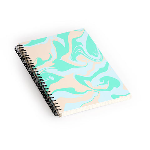 Wesley Bird Hypnotic Camo Seafoam Spiral Notebook