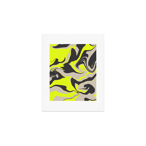 Wesley Bird Hypnotic Camo Yellow Art Print