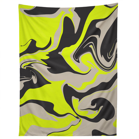 Wesley Bird Hypnotic Camo Yellow Tapestry
