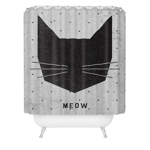 Wesley Bird Meow Shower Curtain