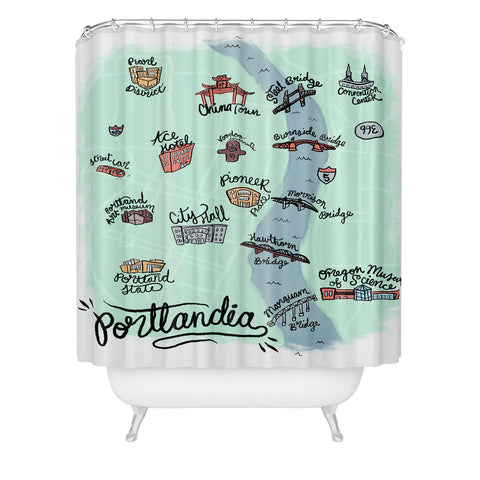 Wesley Bird PORTLANDIA Shower Curtain