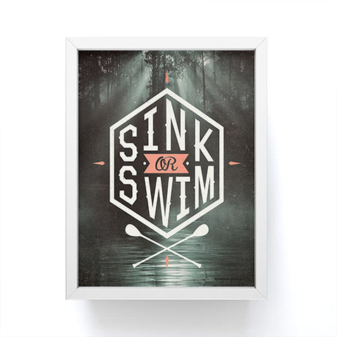 Wesley Bird Sink Or Swim Framed Mini Art Print