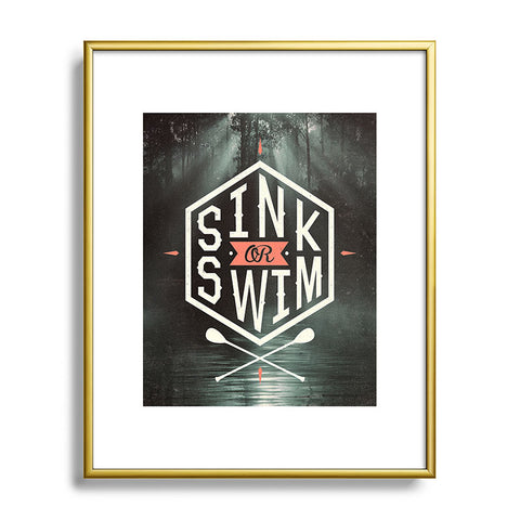 Wesley Bird Sink Or Swim Metal Framed Art Print