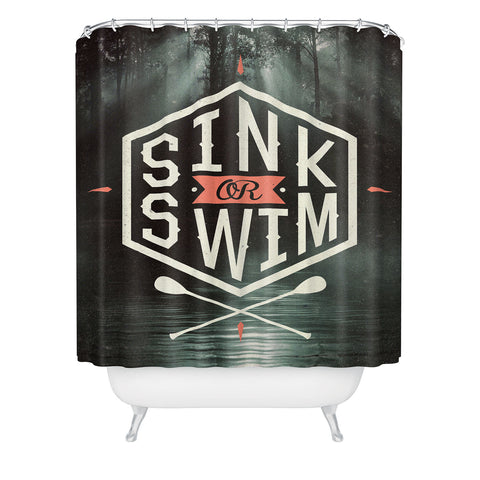 Wesley Bird Sink Or Swim Shower Curtain