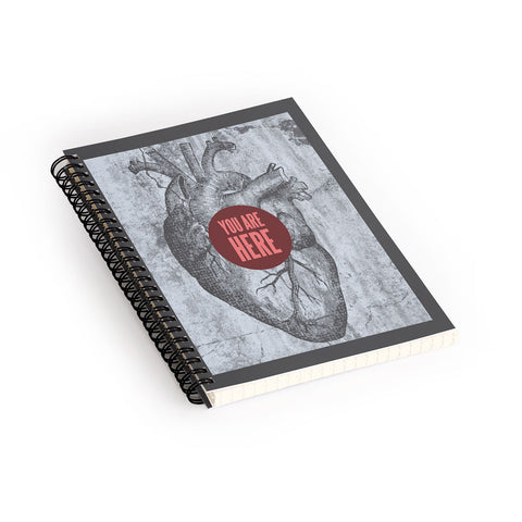 Wesley Bird You Are Here Spiral Notebook