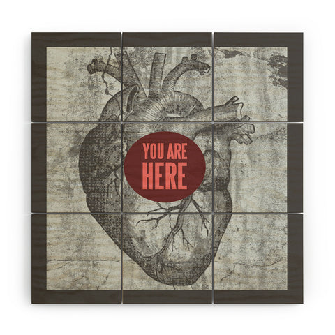 Wesley Bird You Are Here Wood Wall Mural