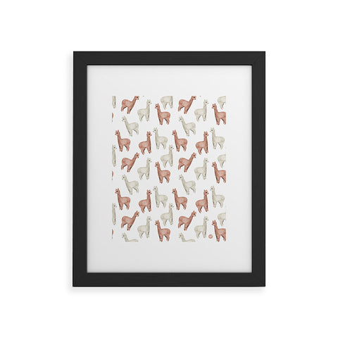 Wonder Forest Allover Alpacas Framed Art Print