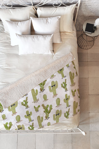 Wonder Forest Cool Cacti Fleece Throw Blanket