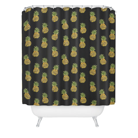Wonder Forest Dark Pineapple Express Shower Curtain