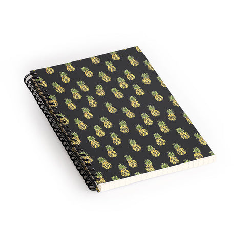 Wonder Forest Dark Pineapple Express Spiral Notebook
