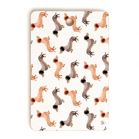 Wonder Forest Darling Dachshunds Cutting Board Rectangle