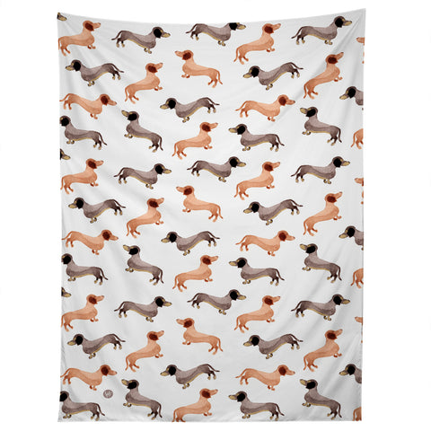 Wonder Forest Darling Dachshunds Tapestry