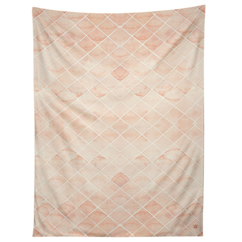 Wonder Forest Diamond Watercolor Grid Tapestry