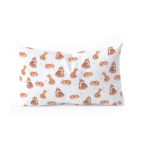 Wonder Forest Fancy Foxes Oblong Throw Pillow