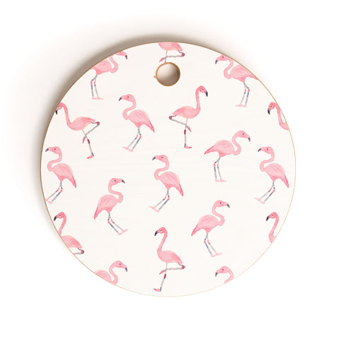 Wonder Forest Fantastic Flamingos Cutting Board Round
