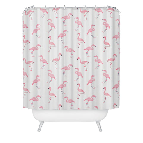 Wonder Forest Fantastic Flamingos Shower Curtain