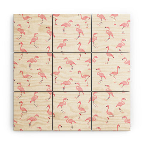 Wonder Forest Fantastic Flamingos Wood Wall Mural
