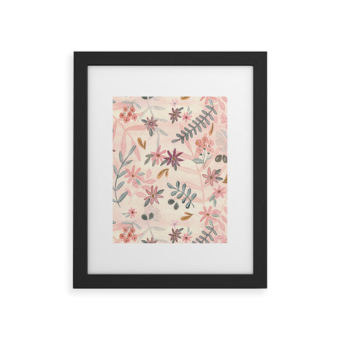 Wonder Forest Feminine Floral Framed Art Print