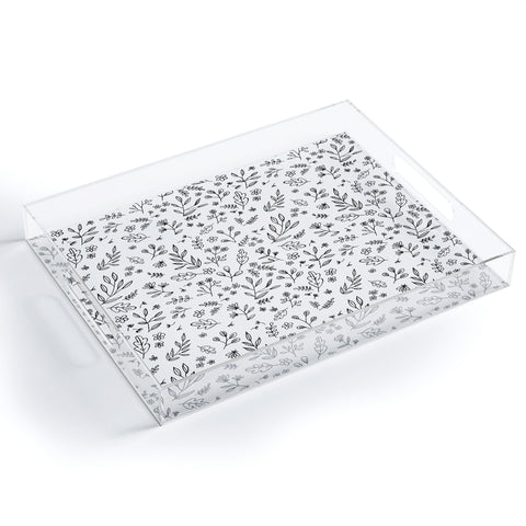 Wonder Forest Floral Sketches Acrylic Tray