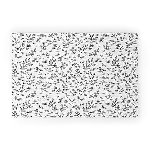 Wonder Forest Floral Sketches Welcome Mat