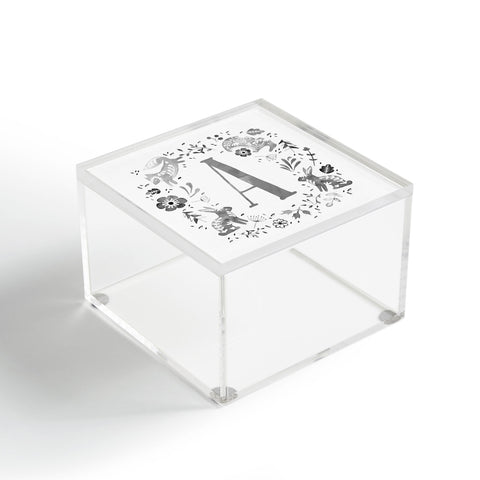 Wonder Forest Folky Forest Monogram Letter A Acrylic Box