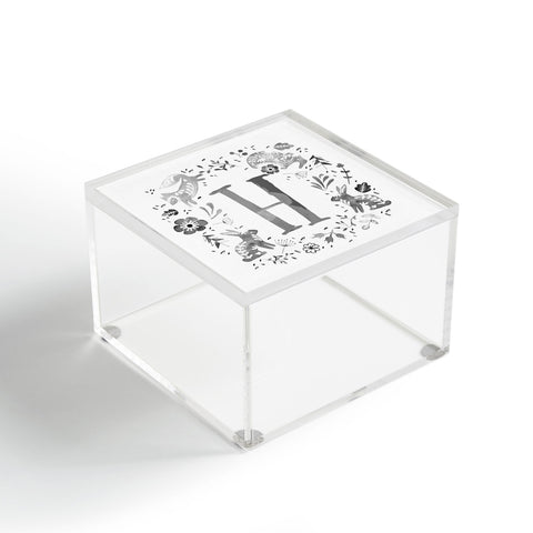 Wonder Forest Folky Forest Monogram Letter H Acrylic Box
