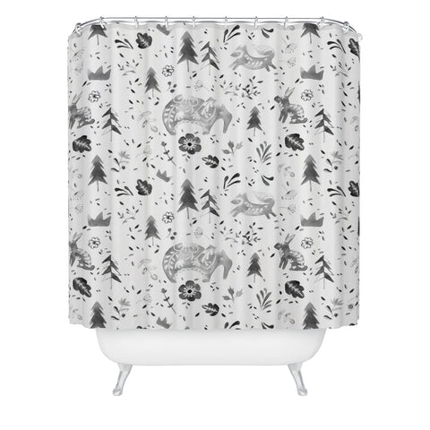 Wonder Forest Folky Forest Shower Curtain