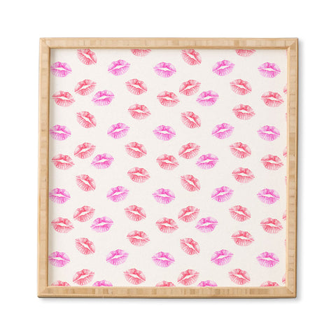 Wonder Forest Kiss Kiss Lips Framed Wall Art