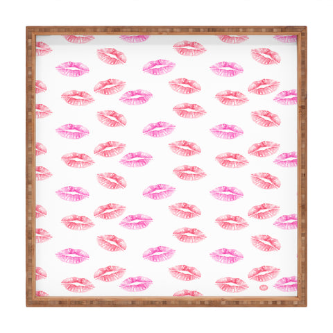 Wonder Forest Kiss Kiss Lips Square Tray