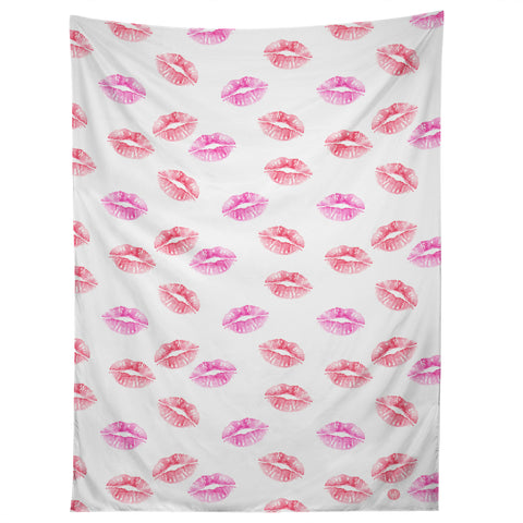 Wonder Forest Kiss Kiss Lips Tapestry