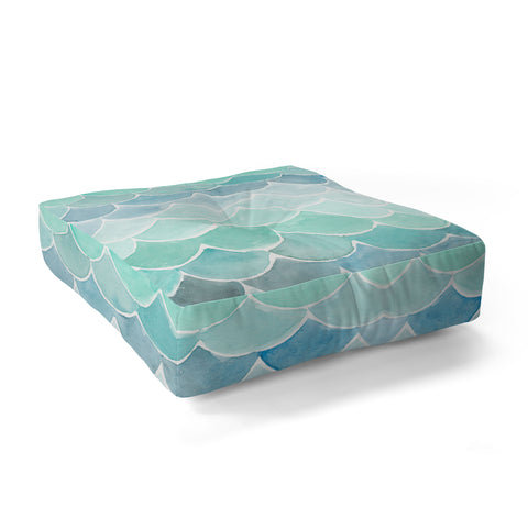 Wonder Forest Mermaid Scales Floor Pillow Square