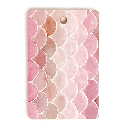Wonder Forest Pink Mermaid Scales Cutting Board Rectangle