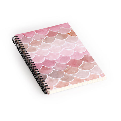 Wonder Forest Pink Mermaid Scales Spiral Notebook