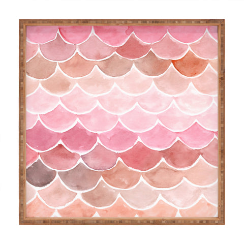 Wonder Forest Pink Mermaid Scales Square Tray