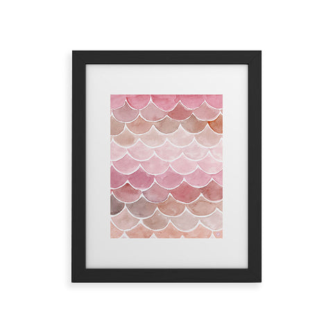 Wonder Forest Pink Mermaid Scales Framed Art Print