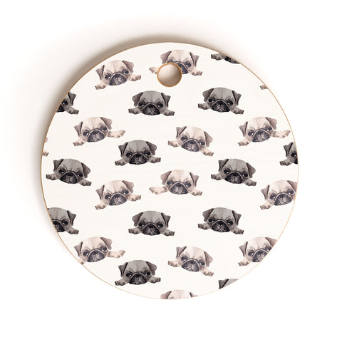 Wonder Forest Pouty Pugs Cutting Board Round