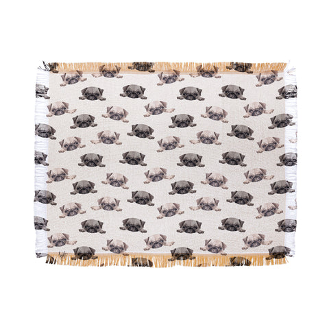 Wonder Forest Pouty Pugs Throw Blanket