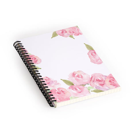 Wonder Forest Raining Roses Spiral Notebook