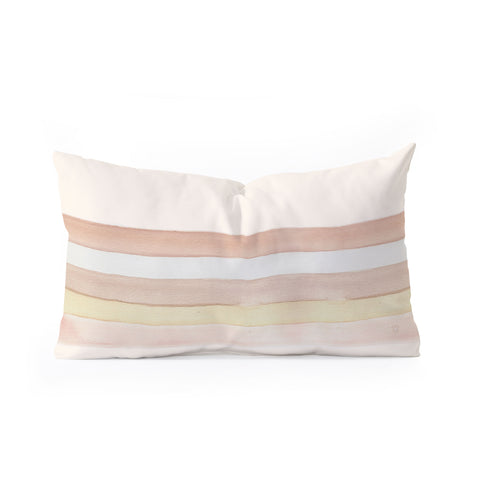 Wonder Forest She Said Stripes Oblong Throw Pillow