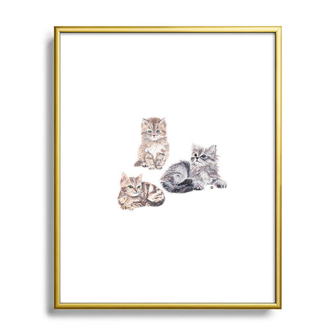 Wonder Forest Smitten Kittens Metal Framed Art Print