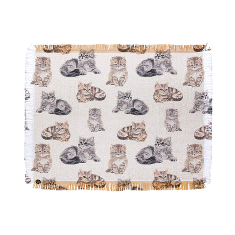 Wonder Forest Smitten Kittens Throw Blanket