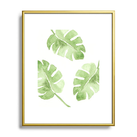 Wonder Forest Split Leaf Metal Framed Art Print