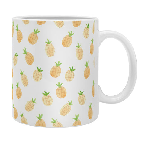 Wonder Forest Watercolor Pineapples Coffee Mug