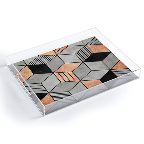 Zoltan Ratko Concrete and Copper Cubes 2 Acrylic Tray